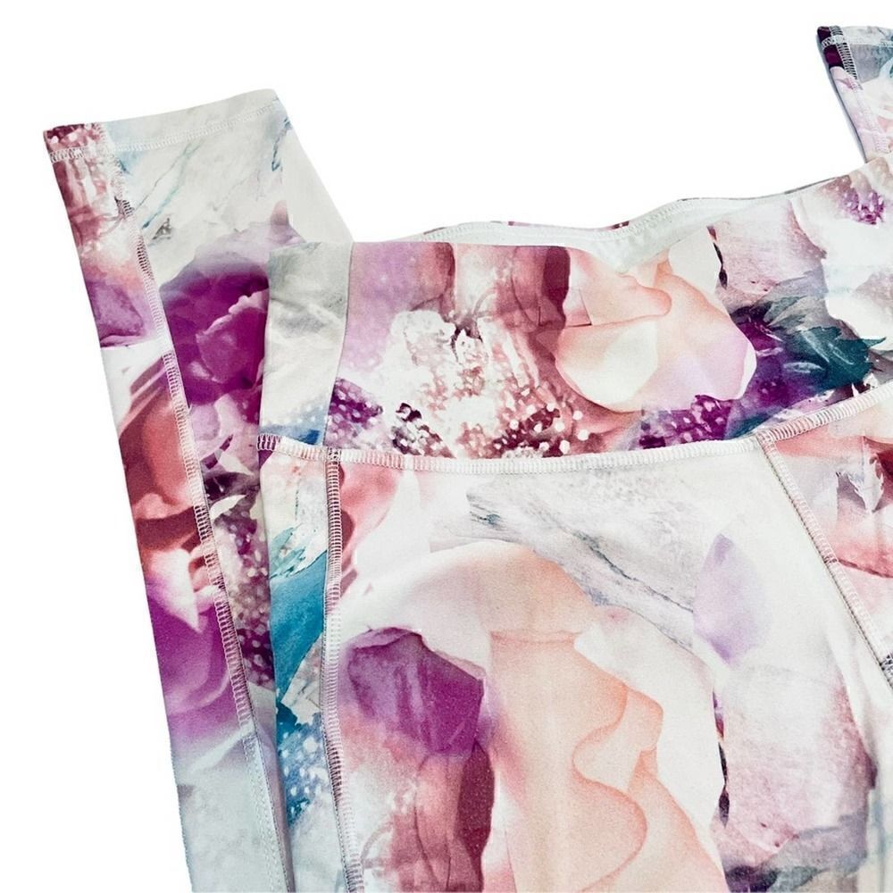 Calia by Carrie Underwood White Pink Abstract Print Leggings Small - Picture 6 of 6
